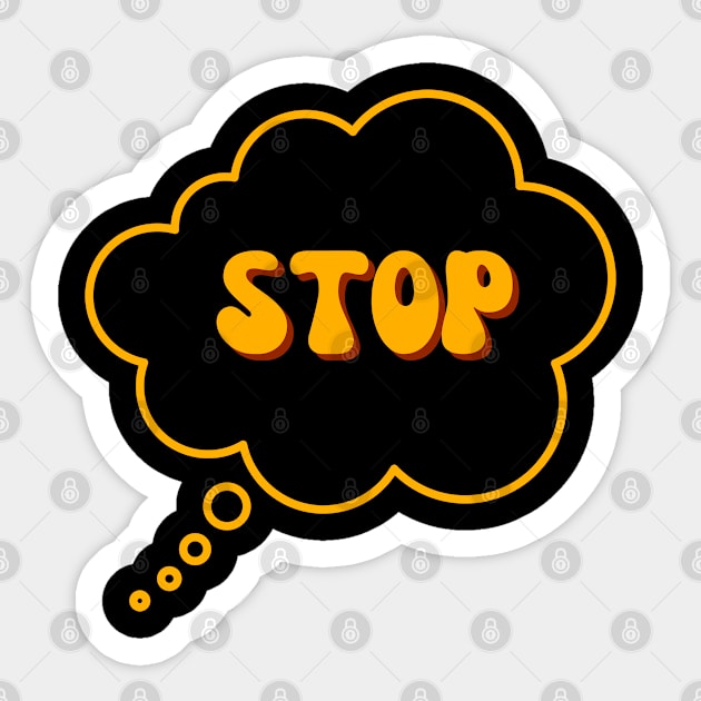 Retro Stop Sticker by Rev Store